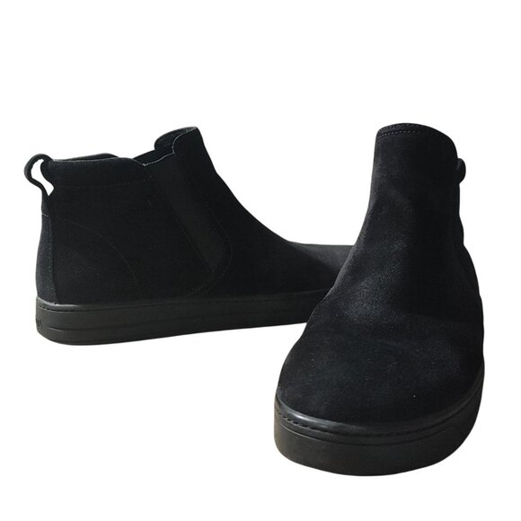 Prada Black Suede Chelsea Boots Shoes Ankle Slip On Size 8.5 Leather Vintage - Picture 1 of 12